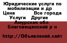 Юридические услуги по мобилизации и др. › Цена ­ 1 000 - Все города Услуги » Другие   . Амурская обл.,Благовещенский р-н